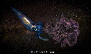 "Inking Through the Universe" part of my Underwater Surre... by Conor Culver 